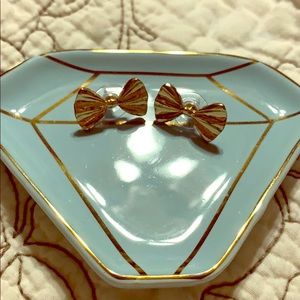 Gold Bow Earrings